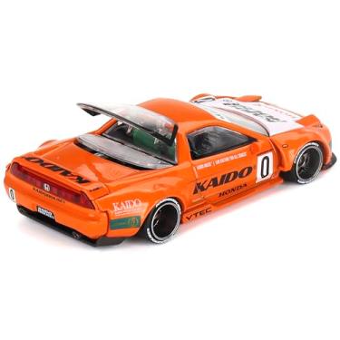 Imagem de Mini GT Models Car Compatible with Honda NSX Kaido Racing V1 Orange 1/64 Diecast Model Car Kaido House KHMG119