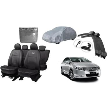 Imagem de Jogo de Capa de Couro City 09-16 + Limpador de Parabrisa Premium - aer