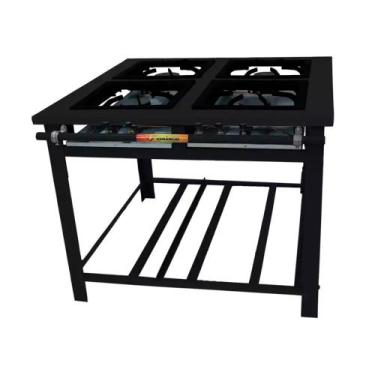 Imagem de Fogão Industrial Venâncio com 4 Bocas de Ferro Alta Pressão