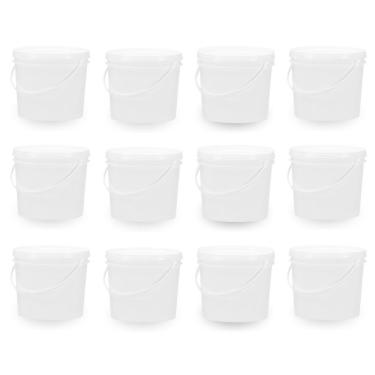 Imagem de Balde Para Massinha 1.8 Litros Branco 12 Pçs