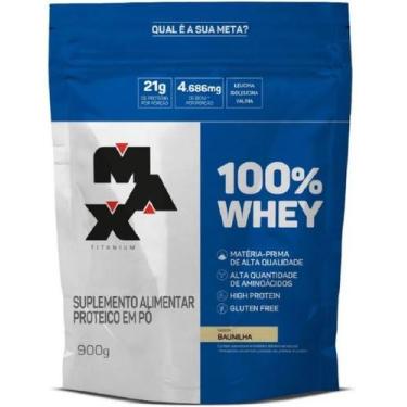 Imagem de 100% Whey refil 900g Max Titanium Proteina Concentrada WPC, 1, 900g, B
