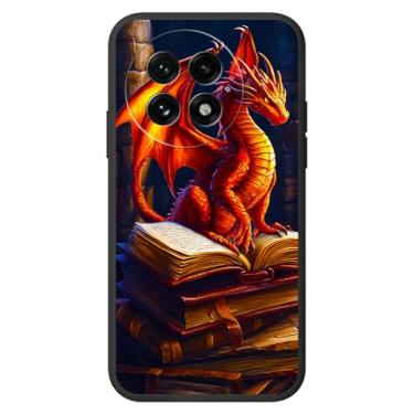 Imagem de RWUTYTIUL Capa para OnePlus 13 5G para mulheres e homens, capa protetora ultrafina flexível TPU à prova de choque para OnePlus 13 2024, Book Dragon