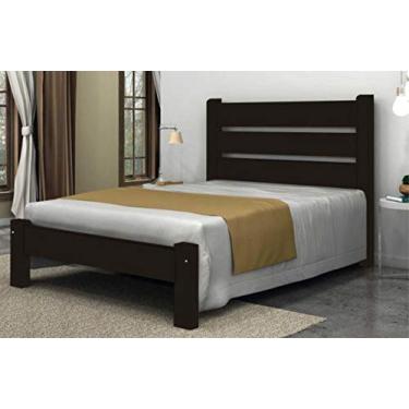 Imagem de Cama Queen Size Maiorca de Madeira Maciça Tauari - Cor Tabaco