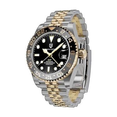 Imagem de BY BENYAR Pagani Design Relógios Masculinos Gmt 100M À Prova D'Água Vidro Safira Aço Inoxidável Relógios Automáticos Presentes Para Homens Pd-1662 (5 Gradual Gold)