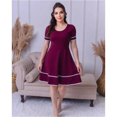 Imagem de Vestido Rodado Evangelico Lindo Sem Estampa Gode Lindo Liso - Universo