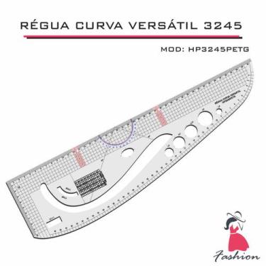 Imagem de Régua Versátil Esquadro Patchwork Costura Modelista 3245 pet - INDÚSTR