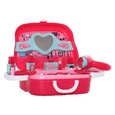 Imagem de Maleta Móvel Fashion Rosa Menina Brinquedo Dican