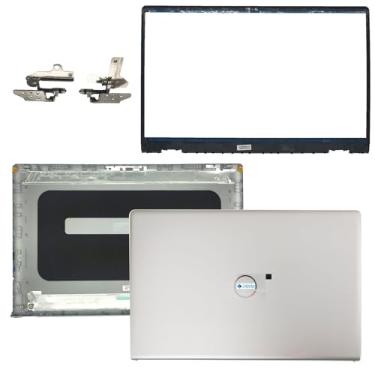 Imagem de Jxjslp Tampa traseira de LCD de substituição com dobradiças e moldura frontal para laptop Dell Inspiron 15 3510 3511 3515 3250 3525 Seires DDM9D 0DDM9D 9WC73 09WC73 Prata