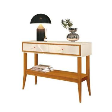 Imagem de Aparador Bari Retrô 2 Gavetas 100CM - Edn - FARO MÓVEIS EDN, Off Cedro