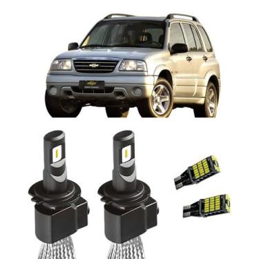 Imagem de Lampada Super LED H4 6000K + Pingo T10 Tracker 2001 A 2009 - Ray-X