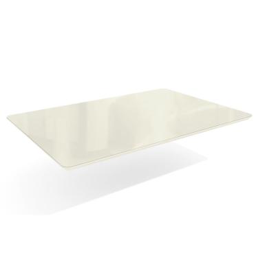 Imagem de Tampo Mesa Sala de Jantar Madeirado c/ Vidro TA31 Retangular 80x120cm Off White/Off White - Kappesberg