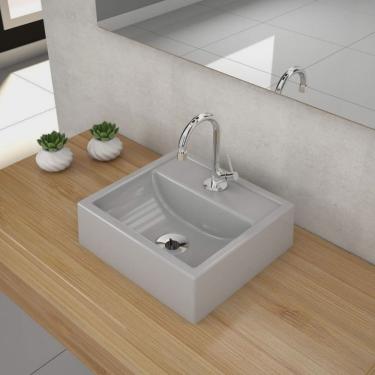 Imagem de Kit 2 Cubas para Banheiro Q32w Compace Cinza