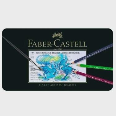 Imagem de Estojo Lápis Aquarelável Albert Dürer Metálico com 120 Cores Faber-castell