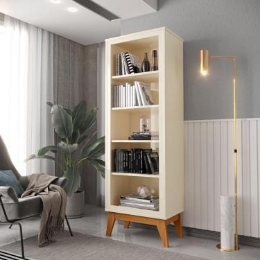Imagem de Estante Livreiro Multiuso 58cm 4 Prateleiras com Pés em mdf Versales