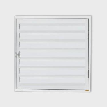 Imagem de Porta de Alumínio Abrigo 80x80cm para Água e Gás 1 Folha sem Ventilação Anodizado Brilhante