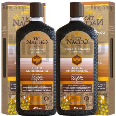 Imagem de Kit Shampoo Condicionador Tio Nacho Efeito Antigrisalho 415m