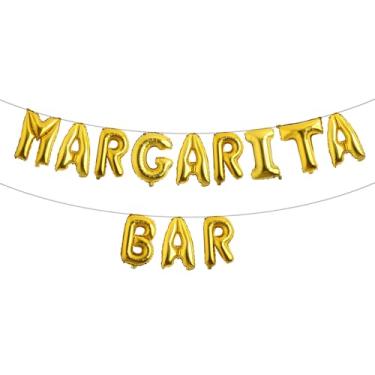 Imagem de Margarita Decorações de festa Margarita Bar Decorações Margarita arco balão Margarita balão para festa mexicana cacto chá de panela chá de bebê casamento (barra margarita ouro)