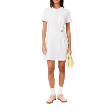 Imagem de Lacoste Vestido feminino drapeado, Branco, 34