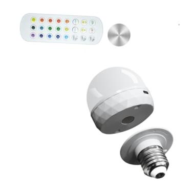 Imagem de WeiLaiKeQi Lâmpada recarregável lâmpada rgb lâmpada led e27 ip66 impermeabilizante 5w equipamento não conectado com timer para camping na parede de tenda ktv, 2500mah Multi Colors