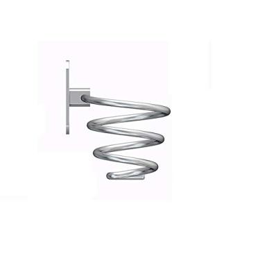 Imagem de Prateleira de chuveiro, pequeno espaço de banheiro prata alumínio sem perfuração pendurado na parede organizador de secador de cabelo prateleiras de armazenamento