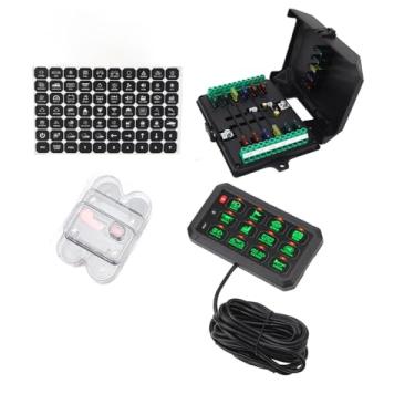 Imagem de Painel de Interruptor de 12 Gangues 12V 24V IP65 Water RGB Color Car Caixa de Controle Marine Marine para Barco de Caminhão Offroad ATV UTV SUV
