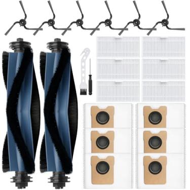 Imagem de BUXEBUX Pacote com 22 peças de reposição compatíveis com kit de acessórios de aspirador de pó Eufy C10, 2 escovas de rolo, 6 filtros HEPA, 6 escovas laterais, 6 sacos de poeira, 1 ferramenta de