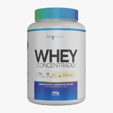 Imagem de Whey Protein Concentrado EssenImmuni, 900g Baunilha Performance Massa Muscular Hipertrofia Pós-Treino 21g de Proteína Suplemento Alimentar