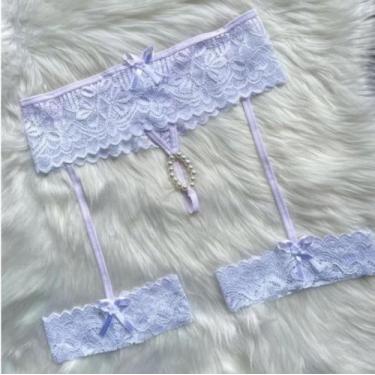 Imagem de Tanga renda tailandesa com perneira - Artesã da Moda Íntima, Branco