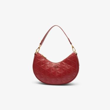 Imagem de Bolsa Lacoste Maheki Em Couro Embossed Estilo Half Moon-Feminino