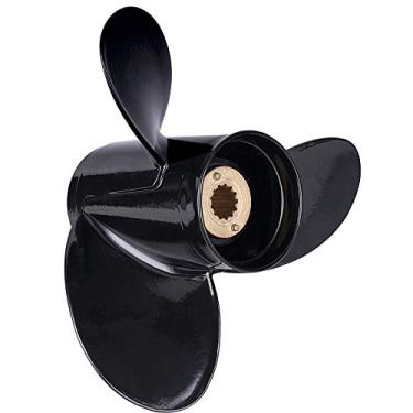 Imagem de Hélice externa de alumínio feita com tecnologia Rhink para motores Mercury 25-70HP, D:10 3/8" P:13"