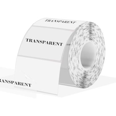 Imagem de Etiquetas térmicas transparentes de 7 x 5 cm, adesivos autoadesivos transparentes à prova d'água para embalagem, envio, código de barras, endereço