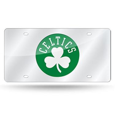 Imagem de Rico Industries Placa de licença de metal embutida a laser NBA Boston Celtics, 15 x 30 cm