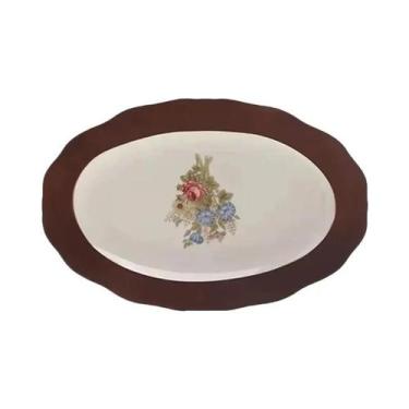 Imagem de Conjunto De Talheres De Cerâmica Retrô Com Padrão De Rosa, Pratos De J