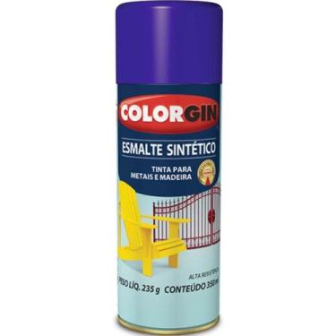 Imagem de Tinta Spray Esmalte Sintético 350ml Azul Colonial - 738 - COLORGIN - S