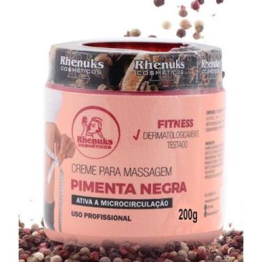 Imagem de Creme para Massagem Pimenta Negra 200g Rhenuks Cosméticos