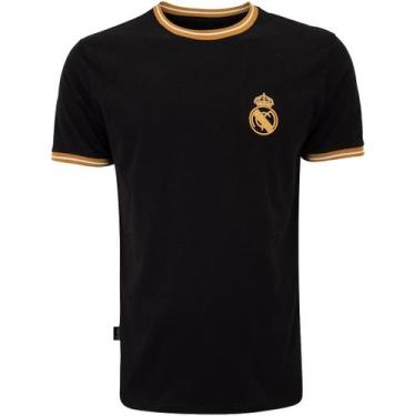 Imagem de Camiseta Real Madrid Algodão Dry Fit Preta Licenciado - Balboa, P, Pre
