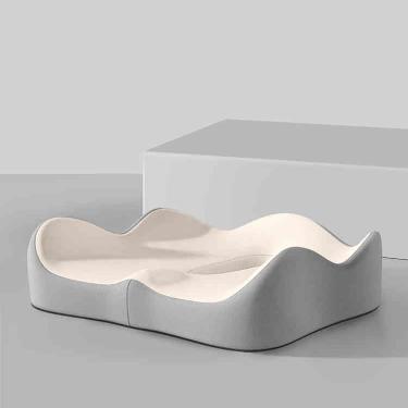 Imagem de Almofada Ergonômica Para Cadeira De Escritório, Almofada De Assento De Carro De Espuma De Memória, Alivia As Costas, Nádegas, Quadril, Cóccix, Dor Ciátic, Beige 1-2, 1pcs 13 * 16 * 3inch