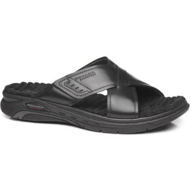 Imagem de Chinelo Masculino Casual Pegada Couro Conforto Leve Macio