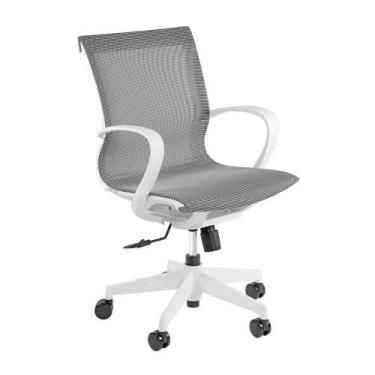 Imagem de Cadeira de Ecritório Branca Âgora Tecido Flutuante F5 Office - Avantti