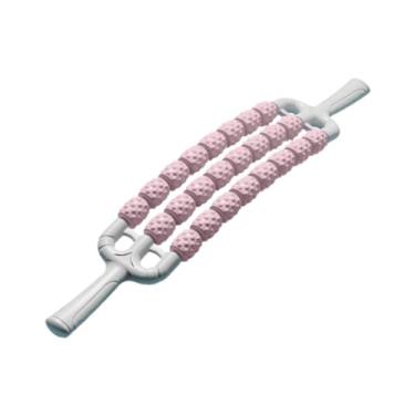 Imagem de Dynwave Rolo de massagem dobrável com alças antiderrapantes, rolos musculares, bastão massageador de ioga, para treinamento de exercícios de pernas e, Rosa