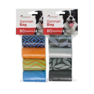 Imagem de Germanhart Kit Refil Cata Caca para Cães, 8 Rolos, 160 Saquinhos Higiênicos, Destaca Fácil, Impermeável e Resistente, Cores Variadas