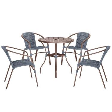 Imagem de 04 Cadeiras Floripa e Mesa Roma Trama 