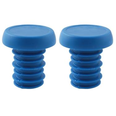 Imagem de LQ Industrial 2 pares, 4 peças de plugues de guidão de bicicleta MTB plugues de manga de guidão de resina tampas de extremidade de guidão de bicicleta Pannier engrenagem fixa azul Road Bike Guidão