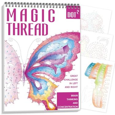 Imagem de Livro de colorir Connect The Dots para adultos, relaxamento, 30 estampas, livro de colorir ponto a ponto para adultos, livro de atividades para colorir, livro de atividades para alívio do estresse