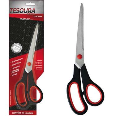Imagem de Tesoura Multiuso Uso Geral 27cm Tecido Papel Plástico Soft. - Art Hous