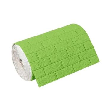 Imagem de Papel De Parede Autoadesivo À Prova d'Água Com Padrão De Tijolo 3D 70c