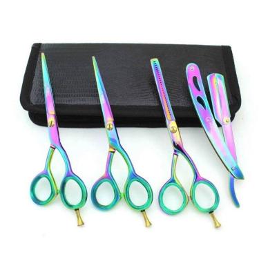 Imagem de Kit 3 Tesouras Cabeleireiro Barbeiro