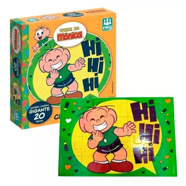 Imagem de Quebra Cabeça Cebolinha Turma da Mônica Com 20 Peças Grandes - Nig Brinquedos