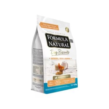 Imagem de Biscoito Fórmula Natural Dog Adulto E Filhote Pequeno Porte Sabor Abóbora, coco e quinhoa 250g