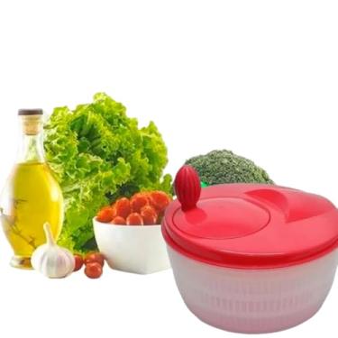 Imagem de CentríFuga De Salada Secador Verduras Manual 4 Litros(Vermelho)